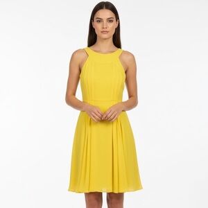 Nada - vintage designer Elegant Yellow Sleeveless Dress